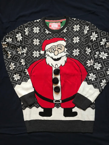 One Eyed Santa Ugly Christmas Sweater from Flow Clothing Company