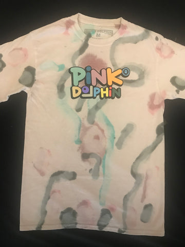 Pink Dolphin Holiday Script Tee